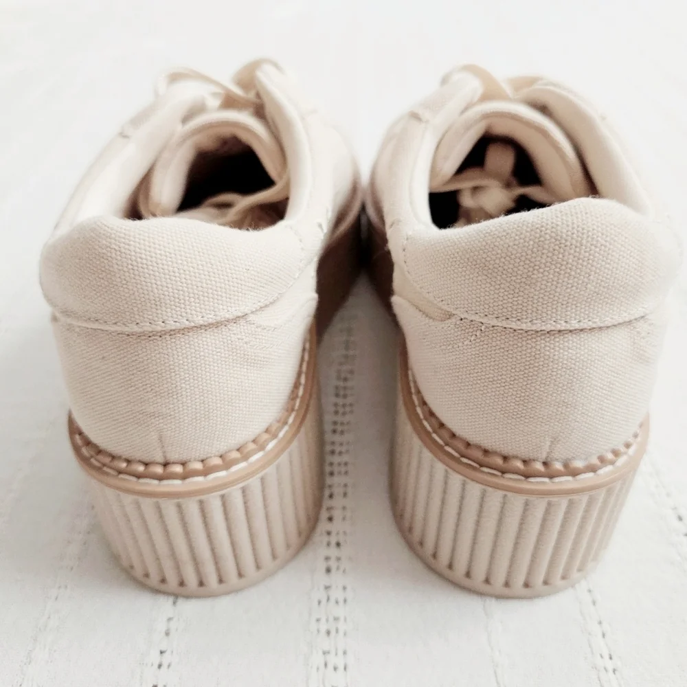 DV By Dolce Vita Canvas Eyelet Chunky Platform Lace Up Sneakers Shoes 8 Brin NEW - Picture 8 of 14